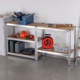 thumbnail of EASYmaxx Schwerlastregal & Werkbank - Bis zu 175 kg Tragkraft je Regalboden - 180 x 90 x 40 cm - 2er-Set