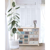 thumbnail of Mobile comò credenza da interno soggiorno in legno colorato effetto shabby chic con 10 cassetti e 2 ante Linea Classic