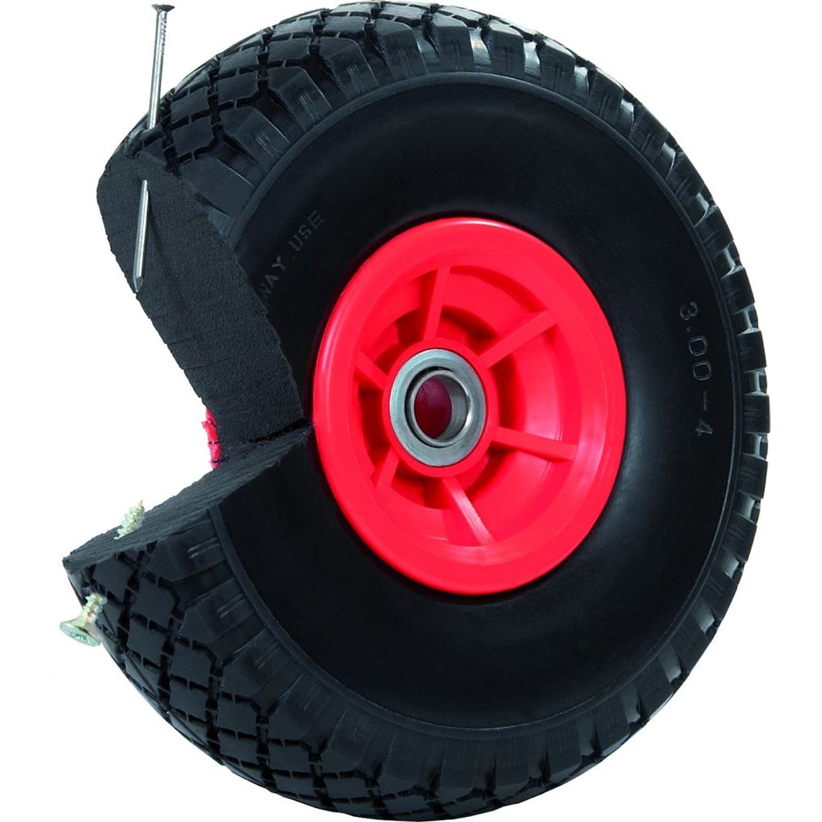 AMAZON Probautec 1x Sackkarrenrad Pannensicher 260x80 mm
