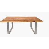 thumbnail of SIT Möbel Baumkante-Esstisch 200 x 100 cm | Tischplatte Akazie natur | Gestell Stahl silbern | B 200 x T 100 x H 77 cm | 07100-85 | Serie TABLES & CO