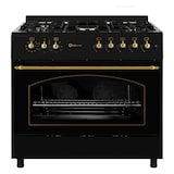 thumbnail of Solthermic Cocina Gas Negra Rústica 90x60 Horno Electrico Panoramico