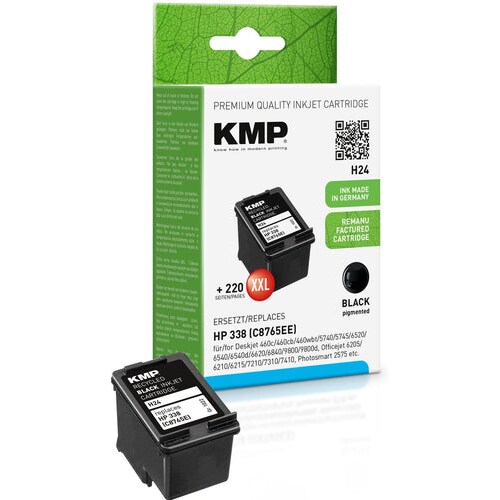 KMP Druckerpatrone H24 schwarz kompatibel zu HP 338 (C8765E)