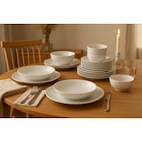 thumbnail of Luzzo® servies-set 24-delig – voor 6 Personen – vaatwasserbestendig - wit