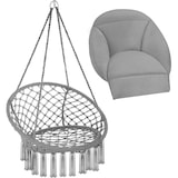 thumbnail of tectake Poltrona sospesa Samira - grigio - 404878