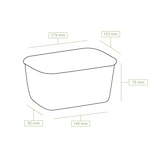 thumbnail of greenbox - Kartonschale / Salatschale 1000 ml, 17,5 x 12,5 x 7,5 cm, braun, rechteckig, 50 St.