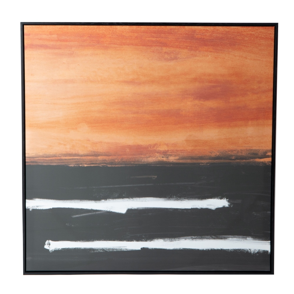 Toile terre contemporaine 100x100 cm -  Multicolore Carré Tissu Amadeus 4.00x100.00 cm