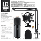 thumbnail of LIAM&DAAN Streaming-Mikrofon Set, mit Arm, Spinne & Popschutz Podcast Set, Kondensatormikrofon