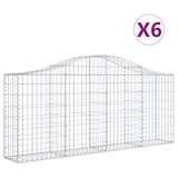 thumbnail of vidaXL Gabionen mit Hochbogen 6 Stk. 200x30x80/100 cm Verzinktes Eisen