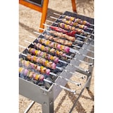 thumbnail of METRO PROFESSIONAL Holzkohlegrill rechteckig Karasu, Grillfläche 78 x 29 cm, inkl.12 Spieße, Edelstahl, silber