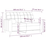 thumbnail of vidaXL 2-Sitzer-Sofa mit Zierkissen Dunkelgrau 140 cm Stoff