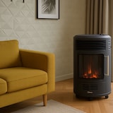 thumbnail of Estufa de gas calentador 44 m2 con ruedas, potencia regulable, termostato y detección de oxígeno, encendido electrónico 44 x 72 cm - Negro