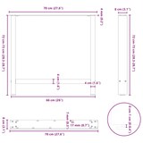 thumbnail of Helloshop26 - Conjunto de 2 pés quadrados para mesa de jantar 70 x 72 cm com niveladores ajustáveis estilo moderno aço antracite 02_0057550