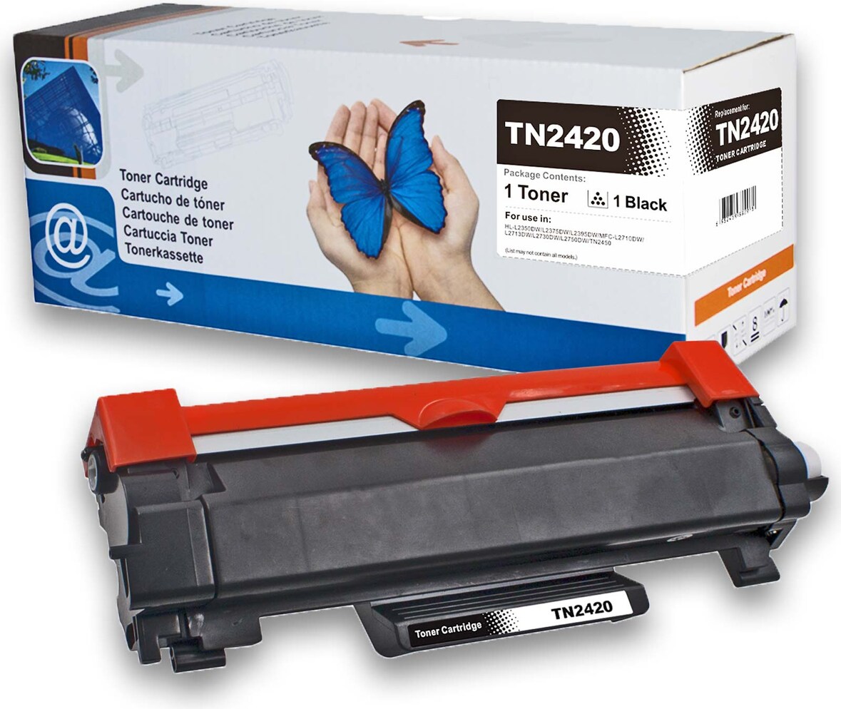 D&C Toner TN-2420 Schwarz kompatibel für Brother MFC-L2712DW - 3.000 Seiten