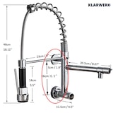 thumbnail of Björn|Catering Grifo monomando de pared agua fría plata|grifo cocina profesional acero inoxidable dos duchas|grifo fregadero doble pared restaurante