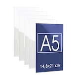 thumbnail of Danieli Store | Soporte para cartel de pared en metacrilato | Expositor para avisos de pared | Cartel de pared con adhesivo (5 Unidades A5 Vertical)