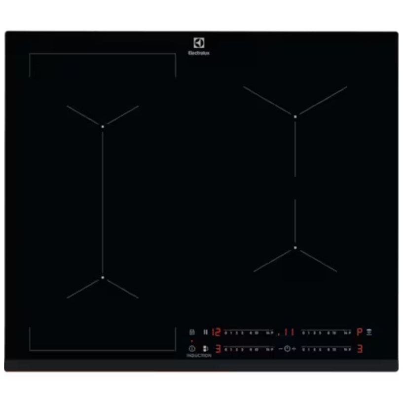 electrolux cil63443 piano cottura induzione 60 cm 4 fuochi nero 4,6 kw nero