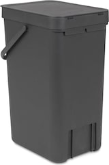 thumbnail of Brabantia Abfallsammler mit Stay-open Deckel | 16 Liter, HxBxT 40x27,9x22cm | Kunststoff | Dunkelgrau
