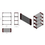 thumbnail of PROREGAL Kunststoffregal GREY BEAR Low, HxBxT 138x100x46cm, Fachlast 120kg, Grau Kunststoff-Regal Euro-Regal Stecksystem Lagerregal