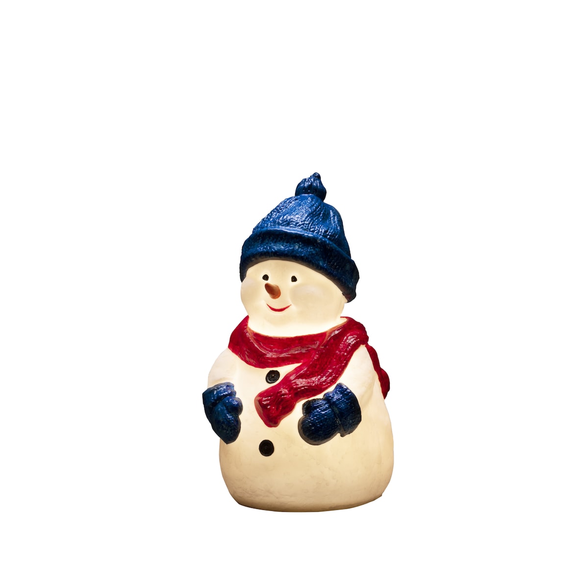 Konstsmide LED Kunststoffschneemann, 4 warm weiße Dioden, 4,5V, Außen (IP44), schwarzes Kabel - 4249-000