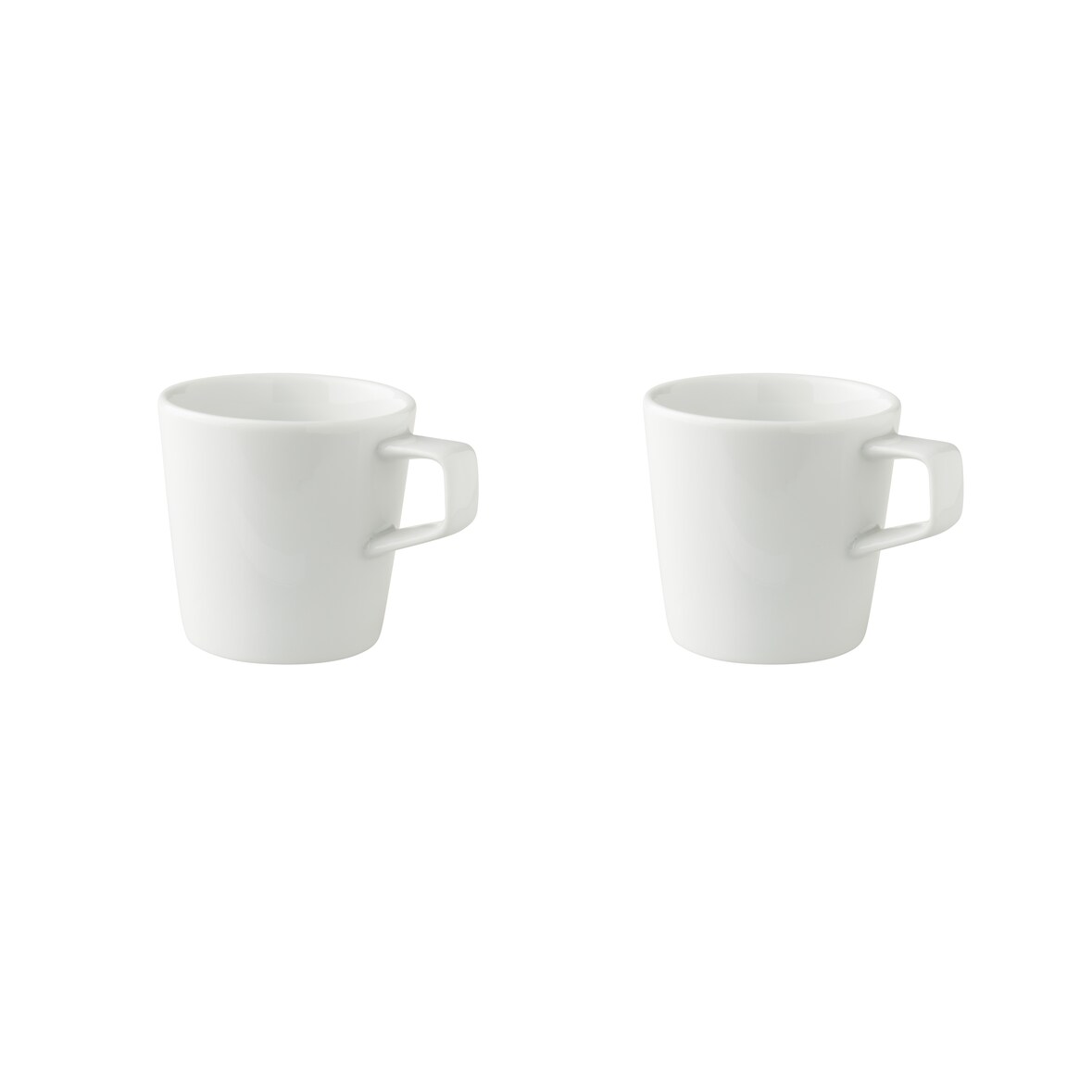 2 x palmer White Delight Kaffeebecher Set, Porzellan, 2-teilig,  Mug Tassen 0,25 L, weiß glänzend, modern, auch für Tee, Kakao, Suppe