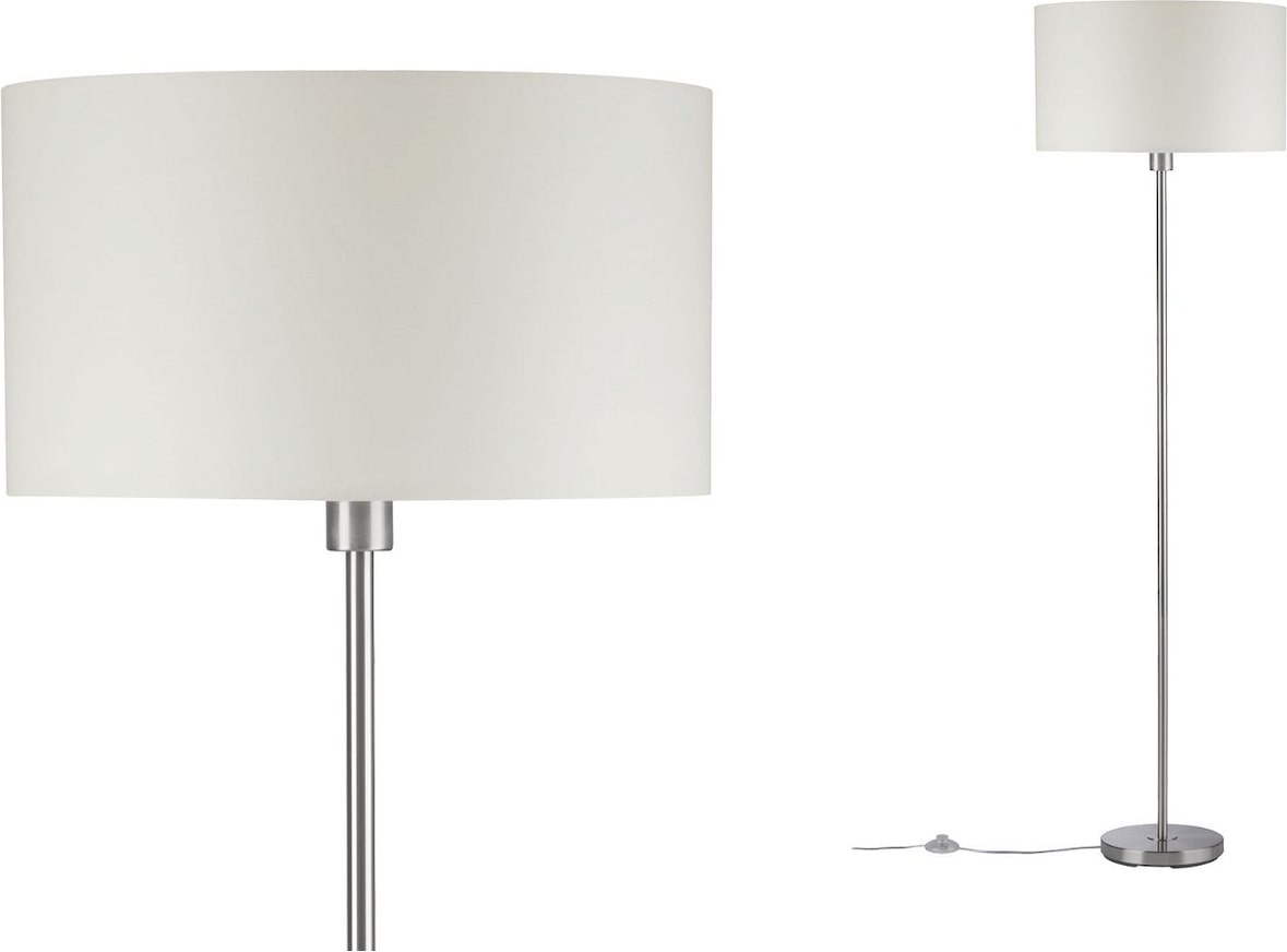 Paulmann Stehleuchte Tessa E27   max. 60W Creme Eisen gebürstet Metall Stoff 70922