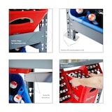 thumbnail of PROREGAL Étagère caisses à boissons TEGERNSEE XL, HxLxP 110x110x30cm, jusqu'à 6 boîtes + Planche, Gris, Porte-caisses, support bouteilles
