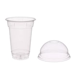 thumbnail of SET: Smoothie Cups 300ml + Deckel mit Loch - 800 Stück, transparentes recyceltes PET