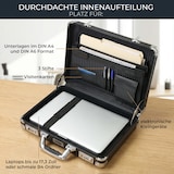 thumbnail of HMF Alu Aktenkoffer Herren mit Zahlenschloss, 45 x 33 x 11 cm, schwarz