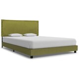 thumbnail of Cadre de lit sans matelas vert tissu 140x200 cm Modèle Vervanel