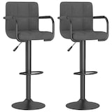 thumbnail of Tabourets de bar lot de 2 gris foncé velours Modèle Aero Panorama Vision