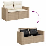 thumbnail of vidaXL Garten-Sofa-Set mit Kissen mit Speicher 8 pcs Beige und Creme