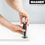 thumbnail of WAGNER Möbelfuß/Verstellfuß DESIGN - Ø 40/60 x 100-115 mm, Edelstahl-Optik, inkl. Anschraubplatte Ø 60 mm - 12037001