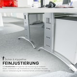 thumbnail of bümö manuell höhenverstellbarer Eckschreibtisch Eiche, Schreibtisch L Form 200x120 cm - Eckschreibtisch höhenverstellbar, L Schreibtisch, PC-Tisch