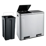 thumbnail of SVITA TM2X24 Mülleimer Papierkorb 48L Edelstahl Treteimer Abfalleimer Recycling