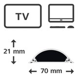 thumbnail of PVC Kabelkanal Halbrund 100/7/2cm Weiß