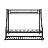 thumbnail of Merax Etagenbett für Erwachsene, Metallbett Hochbett mit ausziehbarem Bett 90x200cm/140x200cm/90x190cm, schwarz