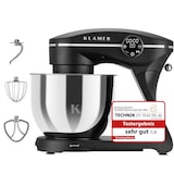 thumbnail of KLAMER Küchenmaschine 1800W, Knetmaschine mit 6 Liter Edelstahl Schüssel, 10 Geschwindigkeitsstufen mit Timer, Rührbesen, Knethaken, Schneebesen und …