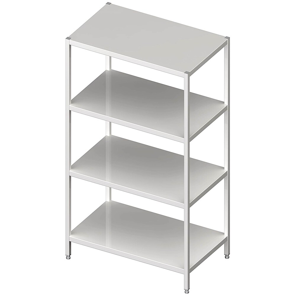 Stalgast Edelstahl Regal mit glatten Böden, 1200x600x1800 mm, verschweißt