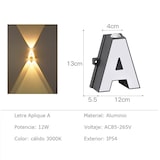 thumbnail of Letra A, Letra Aplique 220V Aluminio para Rótulos 13*5.5cm