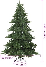 thumbnail of vidaXL Künstlicher klappbarer Weihnachtsbaum Grün 240 cm PVC, Stahl