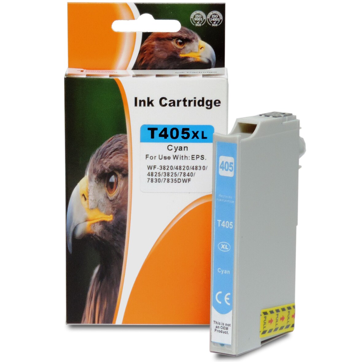 D&C Kompatible Epson 405XL Cyan Druckerpatrone für WorkForce Pro WF-3800 Series (1100 Seiten)