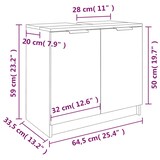 thumbnail of vidaXL Badschrank Grau Sonoma 64,5x33,5x59 cm Holzwerkstoff