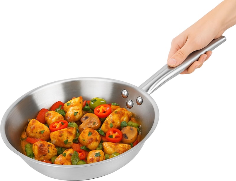 Padella Per Crepes Innerwell 30 Cm In Acciaio Inox – Antiaderente A Nido D'ape, Certificata SGS, Senza PFOA, Adatta A Induzione E Tutti I Piani Cottura