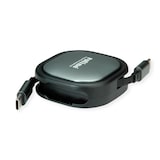 thumbnail of ROLINE USB 2.0 Retractable Cable Type C, 60W, C-C, M/M, zwart, 1,2 m