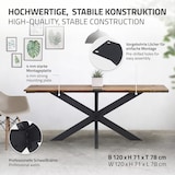 thumbnail of Tischbeine X-Design 78x71x120 cm Schwarz aus Metall