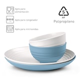 thumbnail of Plastic Forte - Juego de 6 Cuencos Classic de 540 ml Reutilizables. Ideal Fiestas. Grafito