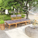 thumbnail of vidaXL 2-in-1 Gartenliege mit Auflage 190 cm Massivholz Akazie