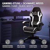 thumbnail of ML-Design Gaming Stuhl verstellbar, Schwarz-Weiß, aus Kunstleder, Ergonomischer Bürostuhl, Drehstuhl Racing Gamer Stuhl Schreibtischstuhl Drehsessel