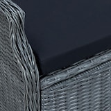 thumbnail of vidaXL Tuinstoel verstelbaar met kussens poly rattan donkergrijs