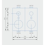 thumbnail of Montageblock-Duo Wassergeräte für Wasserzähler mit Standard - Ventil